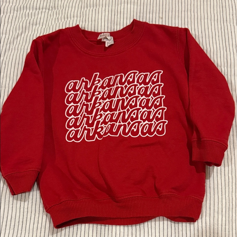 Rabbit Skins Kids Red Arkansas Sweatshirt